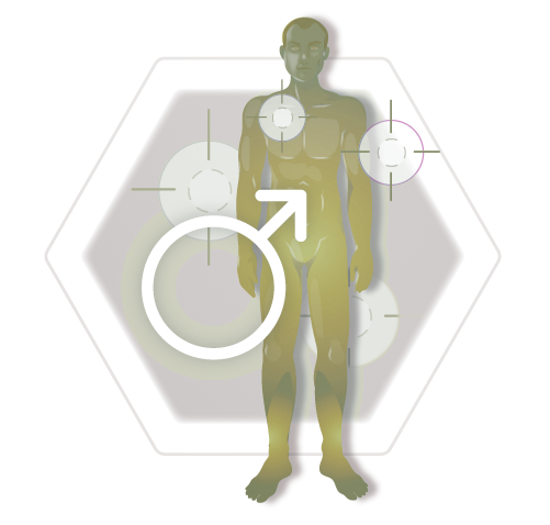 Körperregionen Mann Icon Illustration