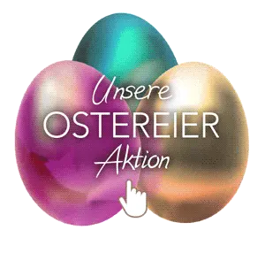 Animation wackelnde Ostereier bunt, Verlinkung zur April-Aktion Ostereiersuche